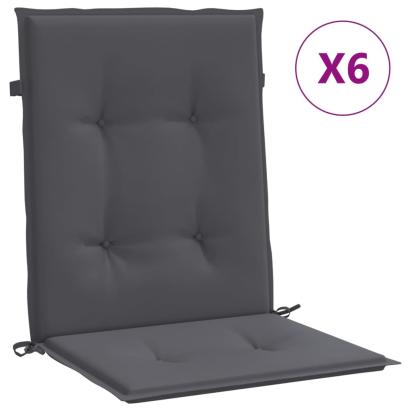 Perne scaun cu spătar mic, 6 buc., antracit, textil oxford GartenMobel Dekor
