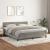 Pat box spring cu saltea, gri deschis, 180x200 cm, catifea GartenMobel Dekor