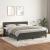 Pat box spring cu saltea, gri închis, 180x200 cm, catifea GartenMobel Dekor