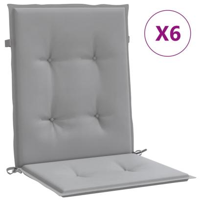 Perne scaun cu spătar mic de grădină 6 buc., gri, textil oxford GartenMobel Dekor
