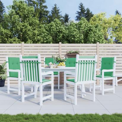 Perne cu spătar mic, 6 buc., verde, 100x50x3 cm, textil oxford GartenMobel Dekor
