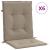 Perne cu spătar mic, 6 buc. gri taupe 100x50x3 cm textil oxford GartenMobel Dekor