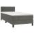 Pat box spring cu saltea, gri închis, 80x200 cm, catifea GartenMobel Dekor