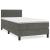 Pat box spring cu saltea, gri închis, 80x200 cm, catifea GartenMobel Dekor