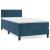 Pat box spring cu saltea, albastru închis, 80x200 cm, catifea GartenMobel Dekor