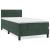 Pat box spring cu saltea, verde închis, 90x190 cm, catifea GartenMobel Dekor