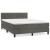 Pat box spring cu saltea, gri închis, 140x190 cm, catifea GartenMobel Dekor