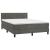 Pat box spring cu saltea, gri închis, 140x200 cm, catifea GartenMobel Dekor