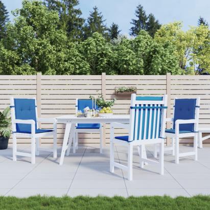 Perne cu spătar mic, 4 buc. albastru 100x50x3 cm textil oxford GartenMobel Dekor