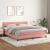 Pat box spring cu saltea, roz, 180x200 cm, catifea GartenMobel Dekor
