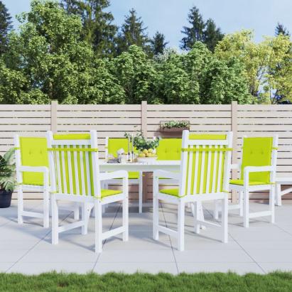 Perne cu spătar mic, 6 buc., verde, 100x50x3 cm, textil oxford GartenMobel Dekor
