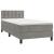 Pat box spring cu saltea, gri deschis, 80x200 cm, catifea GartenMobel Dekor
