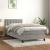 Pat box spring cu saltea, gri deschis, 80x200 cm, catifea GartenMobel Dekor