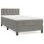 Pat box spring cu saltea, gri deschis, 80x200 cm, catifea GartenMobel Dekor