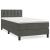 Pat box spring cu saltea, gri închis, 80x200 cm, catifea GartenMobel Dekor