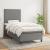 Pat box spring cu saltea, gri închis, 90x200 cm, textil GartenMobel Dekor