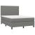 Pat box spring cu saltea, gri închis, 140x200 cm, textil GartenMobel Dekor