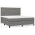 Pat box spring cu saltea, gri închis, 180x200 cm, textil GartenMobel Dekor
