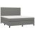 Pat box spring cu saltea, gri închis, 180x200 cm, textil GartenMobel Dekor