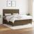 Pat continental cu saltea maro închis 180x200cm material textil GartenMobel Dekor