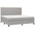 Pat box spring cu saltea, gri deschis, 200x200 cm, textil GartenMobel Dekor