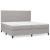 Pat box spring cu saltea, gri deschis, 200x200 cm, textil GartenMobel Dekor