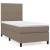 Pat box spring cu saltea, gri taupe, 90x190 cm, textil GartenMobel Dekor