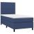 Pat box spring cu saltea, albastru, 90x190 cm, textil GartenMobel Dekor
