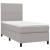 Pat box spring cu saltea, gri deschis, 90x200 cm, textil GartenMobel Dekor