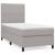 Pat box spring cu saltea, gri deschis, 90x200 cm, textil GartenMobel Dekor
