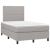 Pat box spring cu saltea, gri deschis, 120x200 cm, textil GartenMobel Dekor