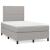 Pat box spring cu saltea, gri deschis, 120x200 cm, textil GartenMobel Dekor