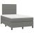 Pat box spring cu saltea, gri închis, 120x200 cm, textil GartenMobel Dekor