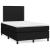 Pat box spring cu saltea, negru, 120x200 cm, textil GartenMobel Dekor