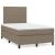 Pat box spring cu saltea, gri taupe, 120x200 cm, textil GartenMobel Dekor