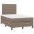 Pat box spring cu saltea, gri taupe, 120x200 cm, textil GartenMobel Dekor