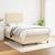 Pat box spring cu saltea, crem, 120x200 cm, textil GartenMobel Dekor