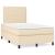 Pat box spring cu saltea, crem, 120x200 cm, textil GartenMobel Dekor