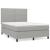 Pat box spring cu saltea, gri deschis, 140x190 cm, textil GartenMobel Dekor