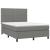 Pat box spring cu saltea, gri închis, 140x190 cm, textil GartenMobel Dekor