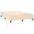 Pat box spring cu saltea, crem, 140x200 cm, textil GartenMobel Dekor