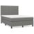 Pat box spring cu saltea, gri închis, 140x200 cm, textil GartenMobel Dekor