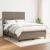 Pat continental cu saltea gri taupe 140x200 cm material textil GartenMobel Dekor