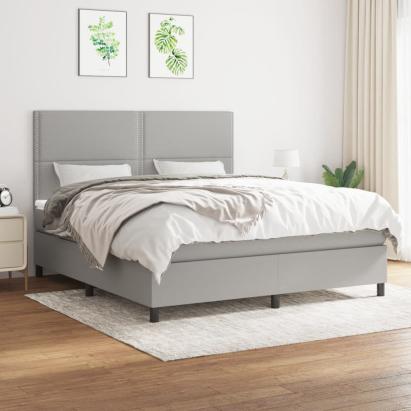 Pat continental, gri deschis, 180x200 cm, material textil GartenMobel Dekor