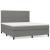 Pat box spring cu saltea, gri închis, 180x200 cm, textil GartenMobel Dekor