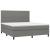 Pat box spring cu saltea, gri închis, 180x200 cm, textil GartenMobel Dekor