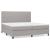 Pat box spring cu saltea, gri deschis, 200x200 cm, textil GartenMobel Dekor