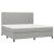 Pat box spring cu saltea, gri deschis, 200x200 cm, textil GartenMobel Dekor