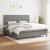Pat box spring cu saltea, gri închis, 200x200 cm, textil GartenMobel Dekor