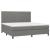 Pat box spring cu saltea, gri închis, 200x200 cm, textil GartenMobel Dekor